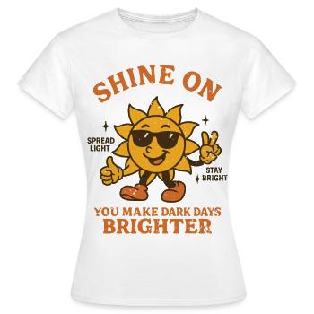 Sonnenschein gegen Traurigkeit Mental Health - Frauen T-Shirt - Weiß - Vorne - AI Model Female 172 dark (172cm)