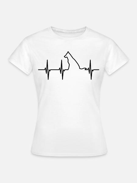 Hunde EKG Herschlag - Frauen T-Shirt - Weiß