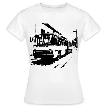 Légende de l’autobus du bloc de l’Est - T-shirt Femme - blanc - Devant - AI Model Female 172 dark (172cm)