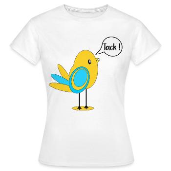 SCHWEDISCH DANKE SCHWEDEN - Frauen T-Shirt - Weiß - Vorne - AI Model Female 172 dark (172cm)