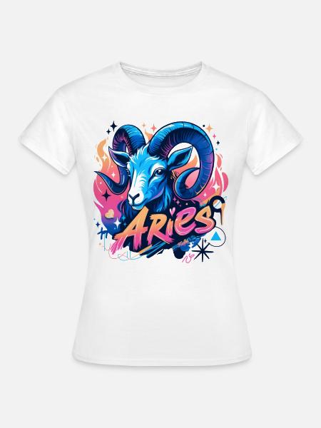 Widder – Sternzeichen – 🔮 ♈ - Frauen T-Shirt - Weiß