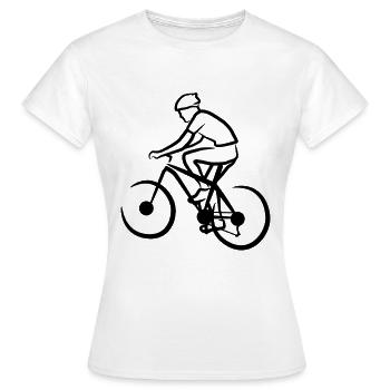 Dessin de vététiste - T-shirt Femme - blanc - Devant - AI Model Female 172 dark (172cm)