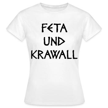 FETA ET ÉMEUTE - T-shirt Femme - blanc - Devant - AI Model Female 172 dark (172cm)