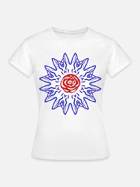 Rose in der blauen Sonne - Frauen T-Shirt - Weiß