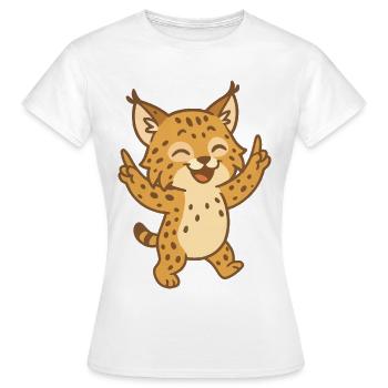 Célébrer le lynx - T-shirt Femme - blanc - Devant - AI Model Female 172 dark (172cm)
