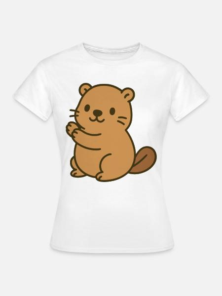 Süßes Biberbaby - Frauen T-Shirt - Weiß