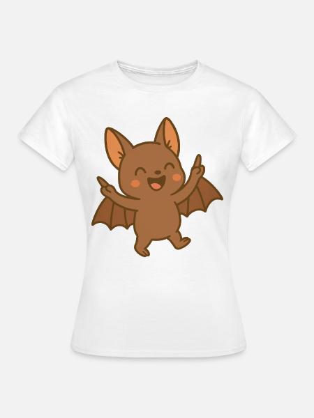 Smiley Bat Baby - Frauen T-Shirt - Weiß
