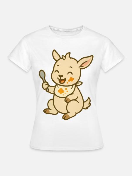 Futtern mit Zickleinfreude - Frauen T-Shirt - Weiß