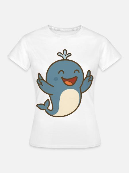 Fröhlicher Wasserfreund - Frauen T-Shirt - Weiß