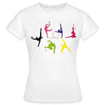 Gymnastique rythmique - T-shirt Femme - blanc - Devant - AI Model Female 172 dark (172cm)