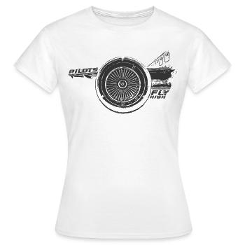 L’héritage de Jetpower - T-shirt Femme - blanc - Devant - AI Model Female 172 dark (172cm)