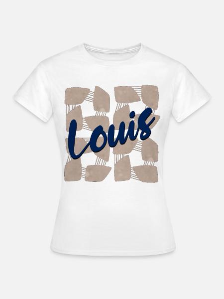 NAMENSGESCHENKE NAME LOUIS - Frauen T-Shirt - Weiß