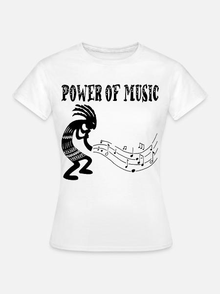 Schwarzer Stammesmusiker - Frauen T-Shirt - Weiß