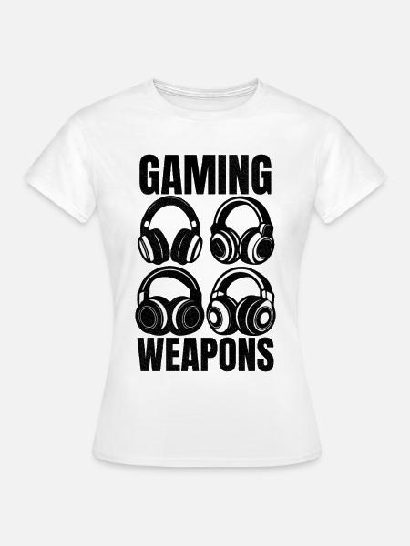 gaming weapons - Frauen T-Shirt - Weiß