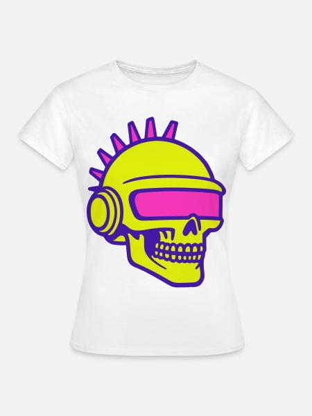 Future Skull Punk - Frauen T-Shirt - Weiß