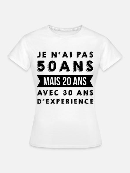 Top mit 50 Jahren - Frauen T-Shirt - Weiß