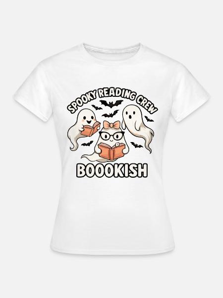 Geisterhafte Lesergruppe - Frauen T-Shirt - Weiß