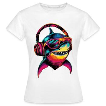 requin requin tigre requin plongeur requins mignons grand requin blanc - T-shirt Femme - blanc - Devant - AI Model Female 172 dark (172cm)