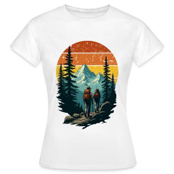 Mountain Nature Adventurers - Women's T-Shirt - white - Front - AI Model Female 172 dark (172cm)
