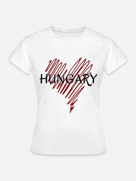 Ich liebe Ungarn, Herz Ungarn - Frauen T-Shirt - Weiß
