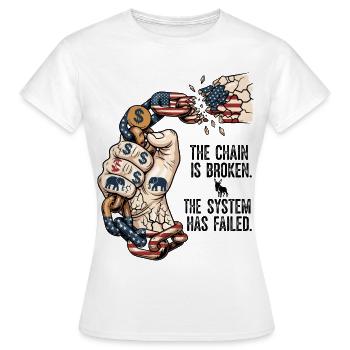 The System Has Failed - Women's T-Shirt - white - Front - AI Model Female 172 dark (172cm)