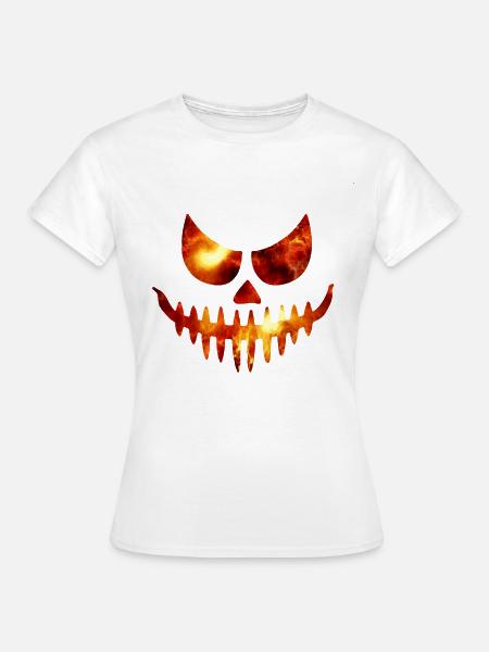 Flame Pumpkin – Brenne, wenn du kannst - Frauen T-Shirt - Weiß