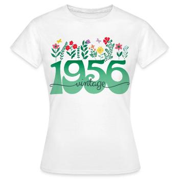 1956 Flowers 70 Years Anniversary Woman - Women's T-Shirt - white - Front - AI Model Female 172 dark (172cm)