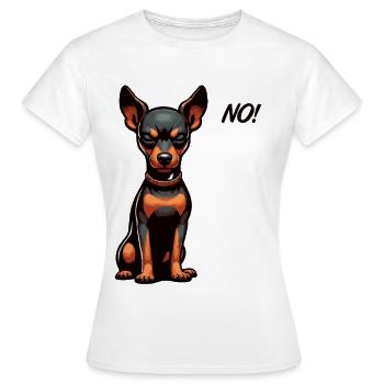 Pas de Pinscher miniature Pinscher Propriétaire de Pinscher - T-shirt Femme - blanc - Devant - AI Model Female 172 dark (172cm)