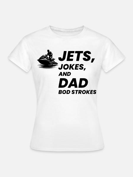 Lustiger Jetski Papa Bod Sommer - Frauen T-Shirt - Weiß