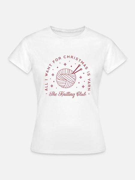 Strickgarn Liebhaber lustig strick Club gemütlich Weihnachten - Frauen T-Shirt - Weiß
