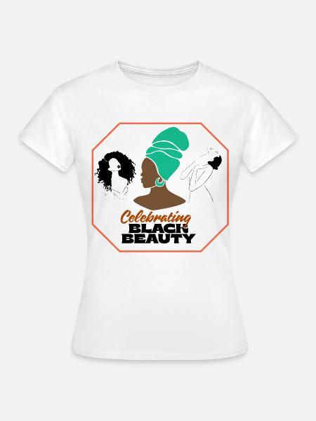 Lebendiges Afro-Frauen-Feier-Design - Frauen T-Shirt - Weiß