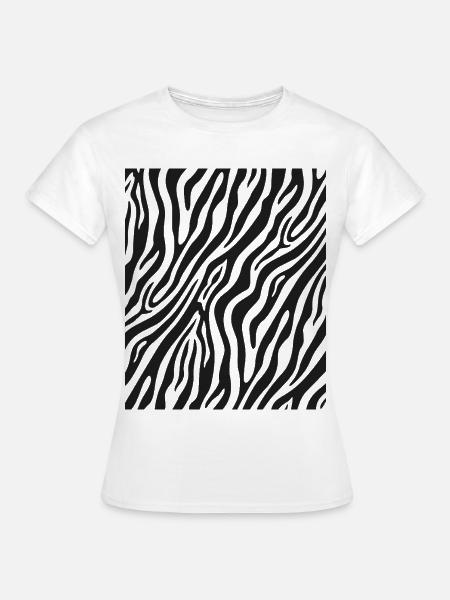 Zebra Muster - Frauen T-Shirt - Weiß