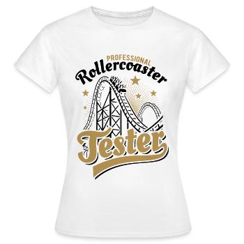 Testeur professionnel de montagnes russes - T-shirt Femme - blanc - Devant - AI Model Female 172 dark (172cm)
