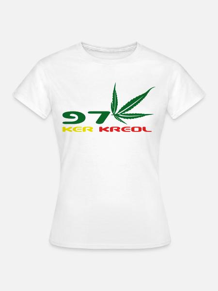 Design Cannabis Leaf Afrika - Frauen T-Shirt - Weiß