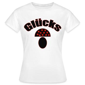 Gluckspilz - Modernes Talisman & Glücks - Frauen T-Shirt - Weiß - Vorne - AI Model Female 172 dark (172cm)