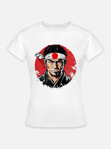 Japanischer Samurai-Krieger - Frauen T-Shirt - Weiß