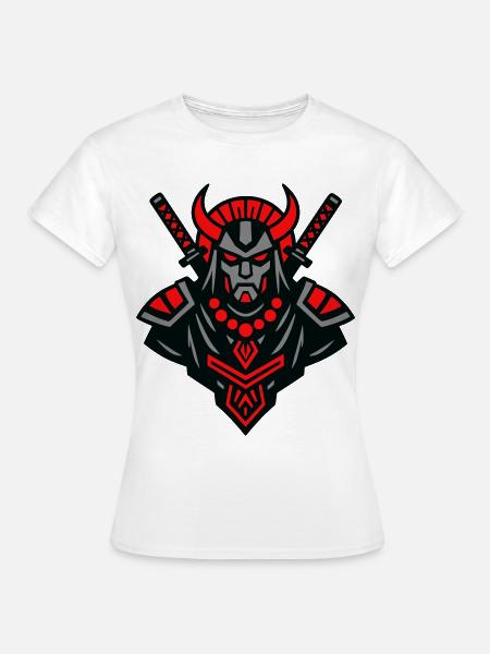 Samurai Devil Warrior - Frauen T-Shirt - Weiß