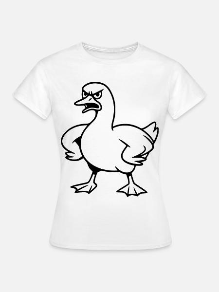 Wütende Gans - Frauen T-Shirt - Weiß