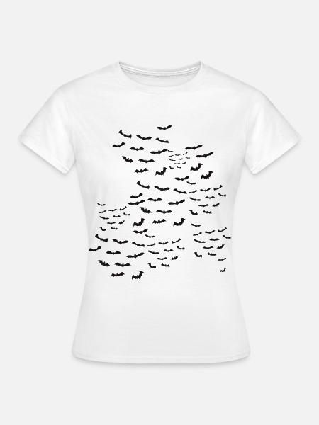 Halloween-Fledermäuse - Frauen T-Shirt - Weiß