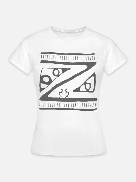 Abstraktes geometrisches Maori Kunstmuster - Frauen T-Shirt - Weiß