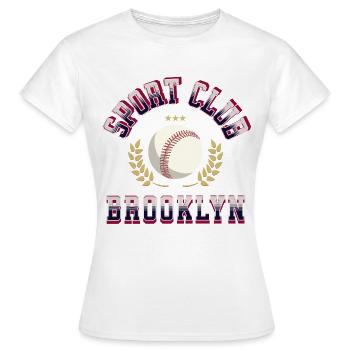 Baseball Team Spirit Emblem - Women's T-Shirt - white - Front - AI Model Female 172 dark (172cm)