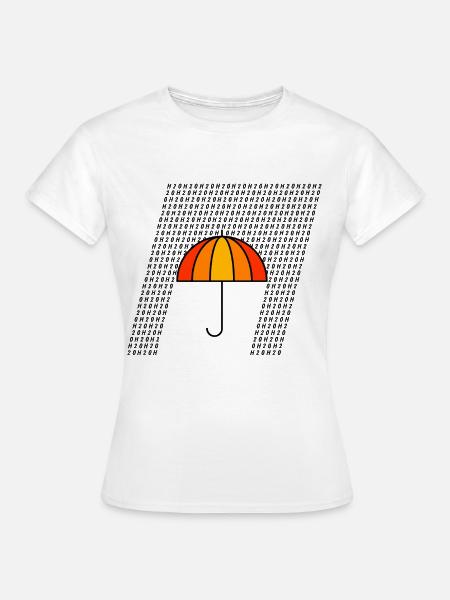 Typo Regen - Frauen T-Shirt - Weiß