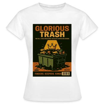 Glorieux Magazine de Conteneurs à Ordures - T-shirt Femme - blanc - Devant - AI Model Female 172 dark (172cm)