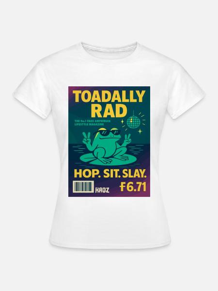 Toadally Rad Disco Frosch Magazin - Frauen T-Shirt - Weiß