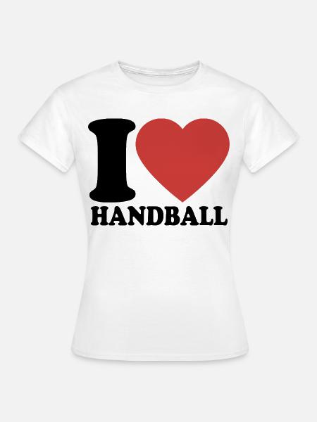 I Love Handball - Herz - Handballer - Frauen T-Shirt - Weiß
