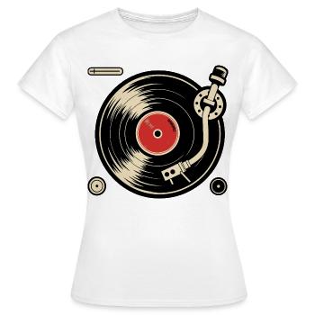 Disques vinyles Platine vinyle Platine vinyle Graphisme - T-shirt Femme - blanc - Devant - AI Model Female 172 dark (172cm)