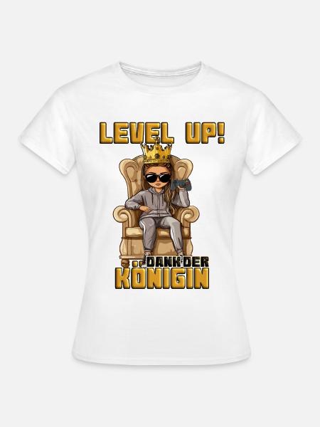 königin zockt next level - Frauen T-Shirt - Weiß