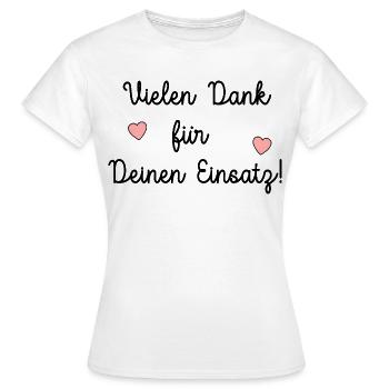Merci beaucoup engagement soutien - T-shirt Femme - blanc - Devant - AI Model Female 172 dark (172cm)