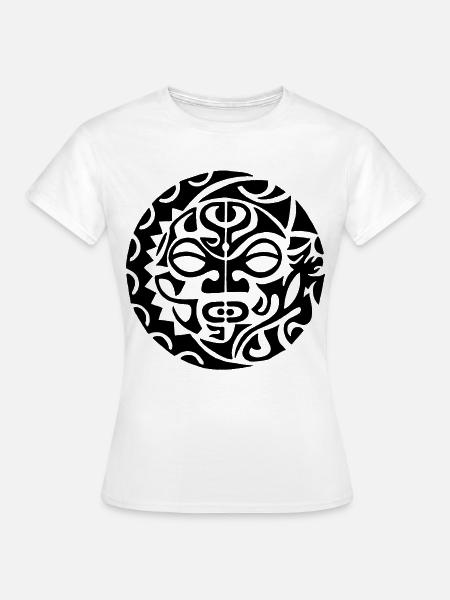 Polynesischer Schädel (Schwarz) - Frauen T-Shirt - Weiß