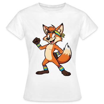 Fuchs Fitness Groove - Frauen T-Shirt - Weiß - Vorne - AI Model Female 172 dark (172cm)